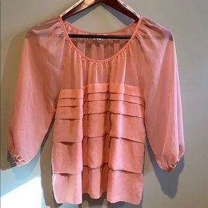Pink see-through blouse